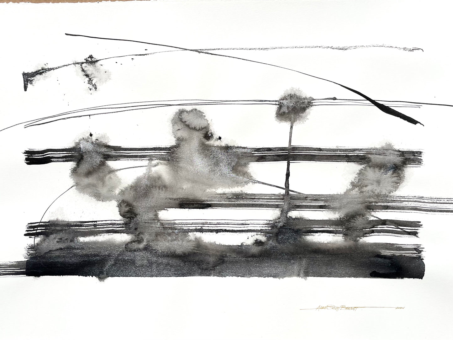 Atmospheres and Transmission, Paintings by Anne Scott Barrett "Palm Migration"