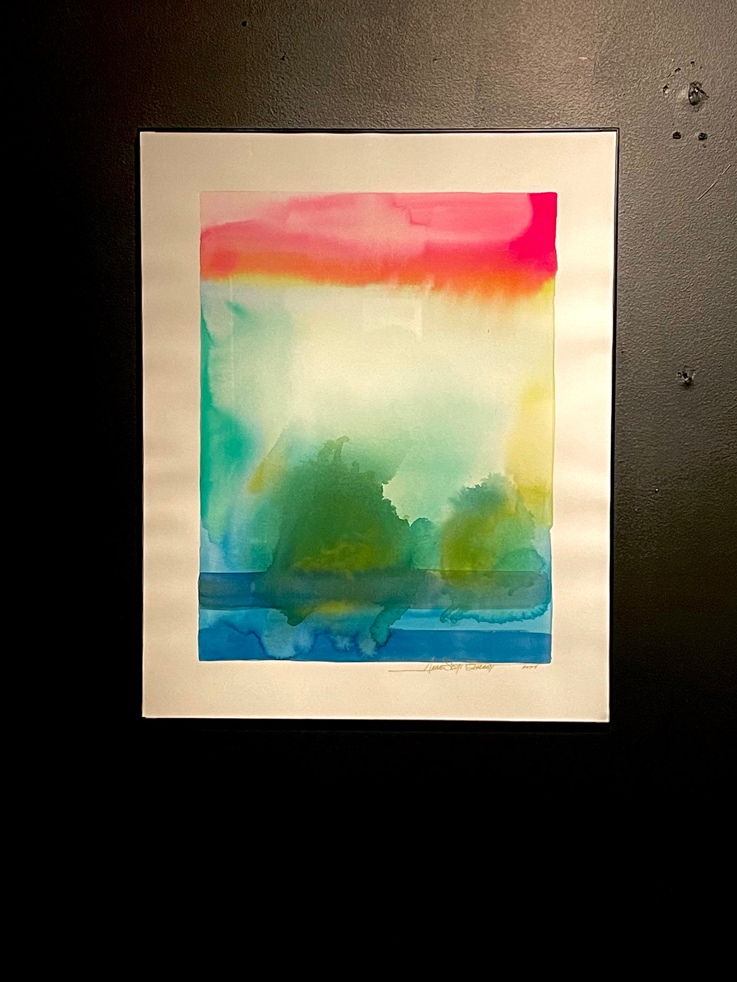 Auroras and Kudzu Watercolor Painting- Red by Anne Scott Barrett