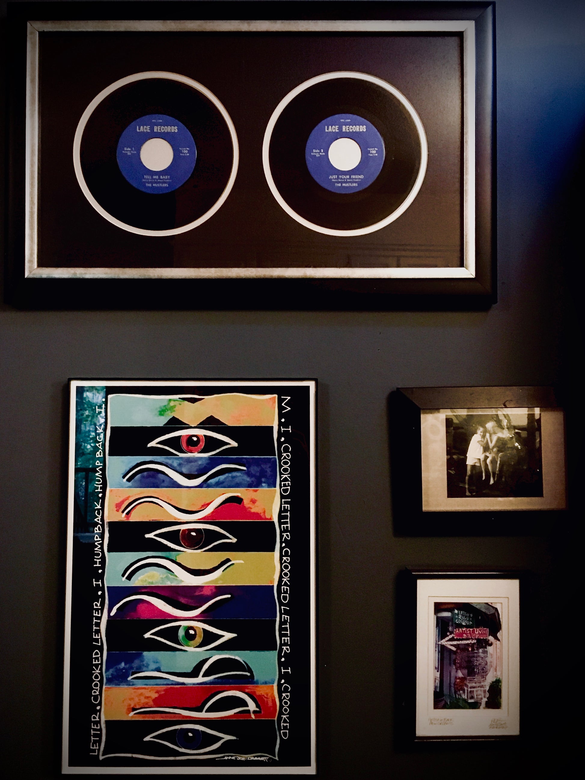 Original Mississippi Crooked Letter design with inverted colors and black background 11x17