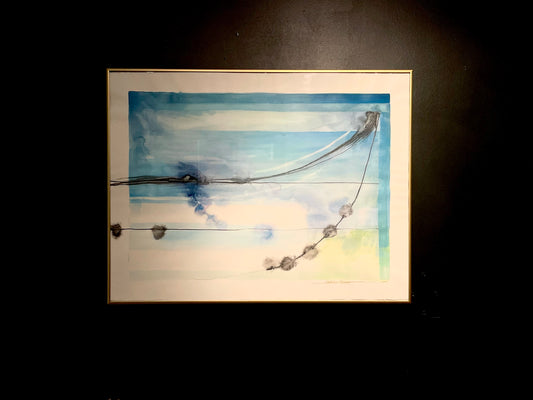 Atmospheres and Transmission, Paintings by Anne Scott Barrett "Blues on The Line"